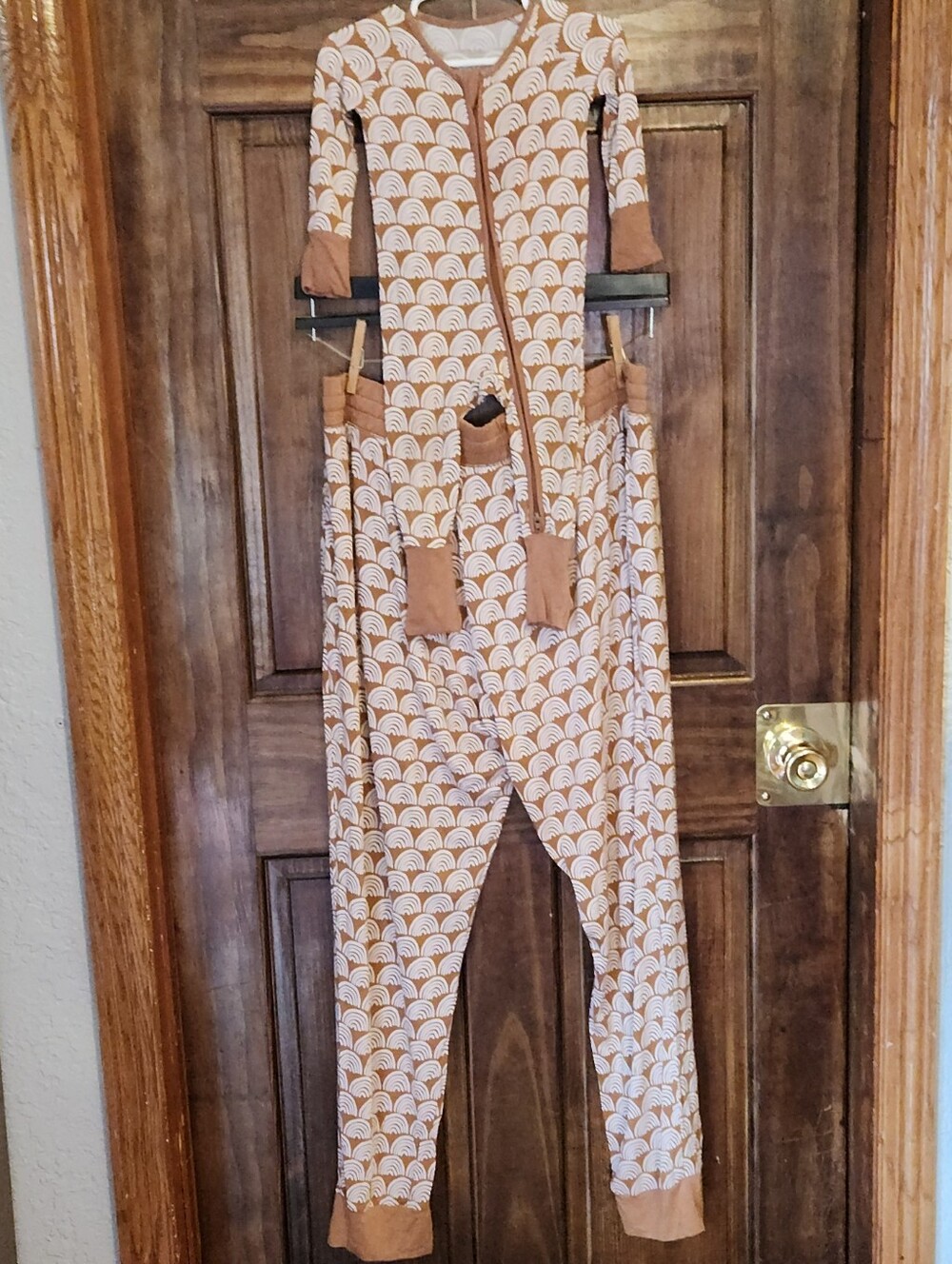 Little Sleepies Matching Set - Rust Rainbows (Adult XL & Baby 3-6M)